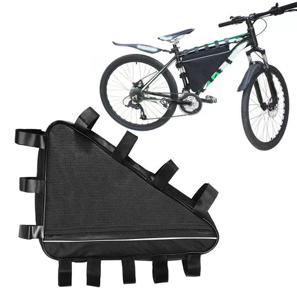 Mountain Bike Triangle Battery Storage Bag Bicycle Top Tube Frame Pack Case