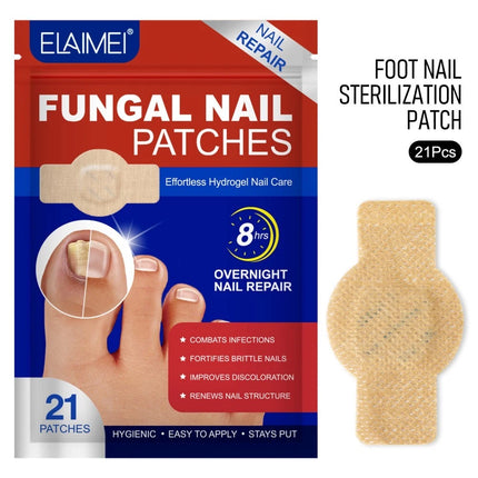 63Pcs Toenail Antiseptic Patch Long Lasting Breathable Fungal Nail Patches