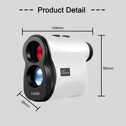 Golf Laser Range Finder Hunting Rangefinder Flagpole Distance Height Speed 500M White