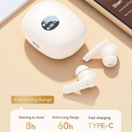White Sweatproof Wireless Bluetooth Earphones Headphones Sport Gym Earbuds with Mic