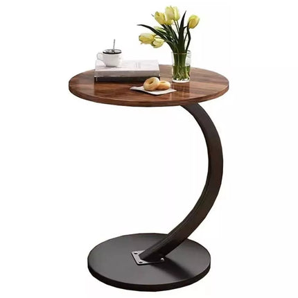 Coffee Table Wood Sofa End Bedside Oval Shape Side Table Bedside Laptop Desk Au