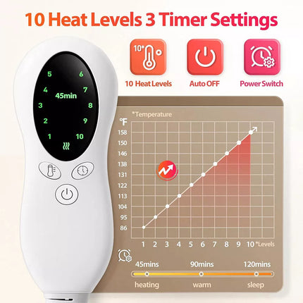 100x50cm Electric Heating Pad Therapy Warmer Mat Neck Shoulder Back Pain Relief