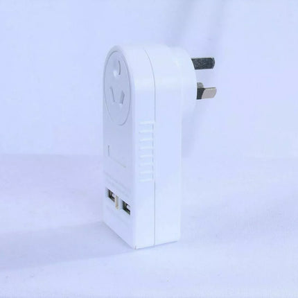 USB Charger w/ 2 Port AU 240V Surge Protected SAA Wall Mounted Iphone Power