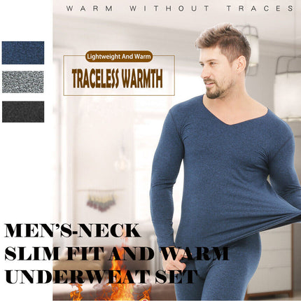 Men's Seamless Elastic Thermal Wear Set Inner Thermal Underwear Slim Fit Stretch