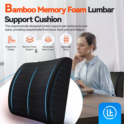 Coccyx Orthopedic Memory Foam Lumbar Back Pillow Pain Relief Support AU Office