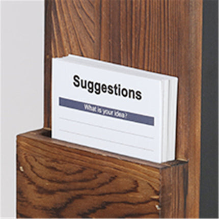 Wood Suggestion Box Donation Box Key Wall Mount Writing Board Suggest Drop Lock