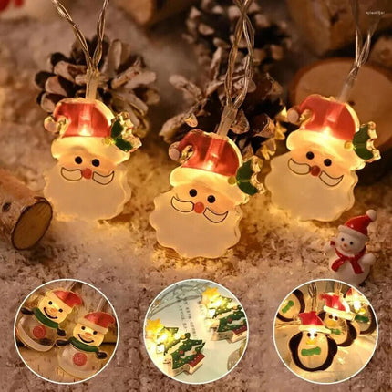 1.5M Christmas Tree Decoration Light String Snowman Santa LED Xmas Holiday Party