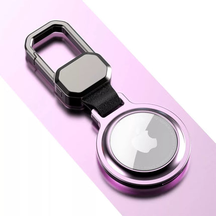 For Apple AirTag Heavy Duty Metal Magnetic Case Air Tag Shell Shockproof Cover Purple