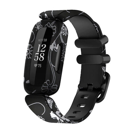 Fitbit Ace 3 Inspire 2 Kids Silicon Watch Strap Band Wristband Black