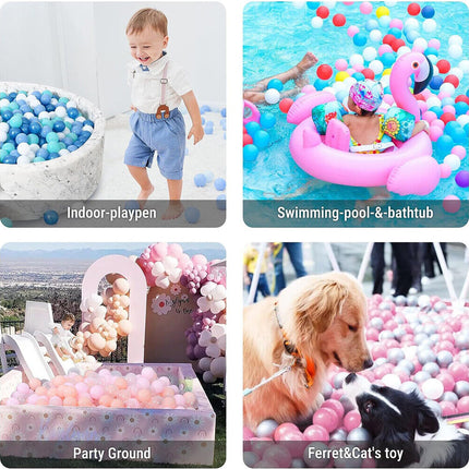 200/800/1000x Colorful Ocean Ball Pit Balls Soft PE Balls Outdoor Party Swimming Pool