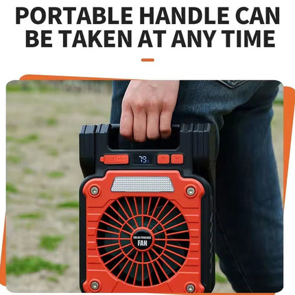 37300mAh Solar Charging Camping Fan with LED light Rechargeable Battery Lantern