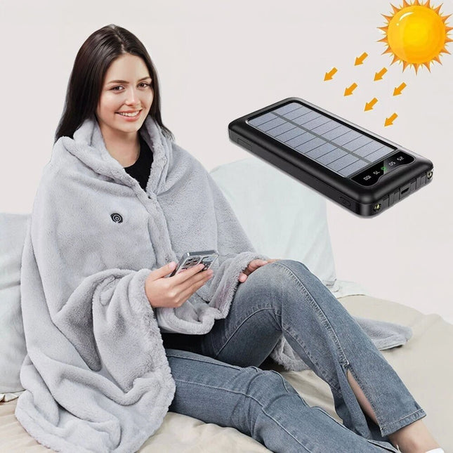USB Electric Heated Throw Blanket Warm Poncho Wrap Blanket Portable heated Shawl