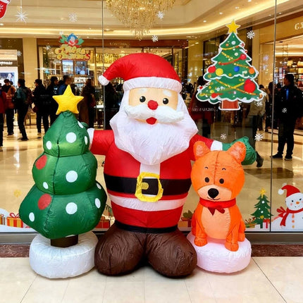 Inflatables Christmas Outdoor Decorations Cute Blow Up for Garden Lawn Xmas Deco