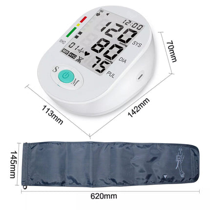 Digital Blood Pressure Monitor Upper Arm Automatic BP Machine Heart Rate Monitor