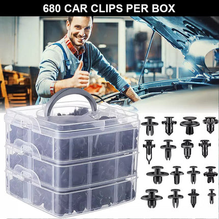 723x Car Trim Body Clips Kit Rivets Retainer Door Panel Bumper Plastic Fastener