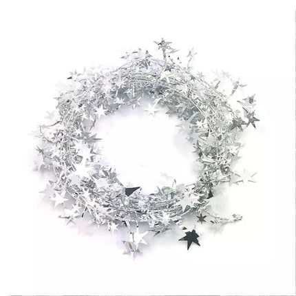 6 Color 7.5M Christmas Hanging Star Pine Tree Garland Rattan Xmas Party Wedding Ornament