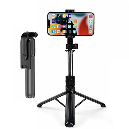 Flexible Tripod Holder Stand Selfie Stick With Bluetooth Remote For Mobile Phone