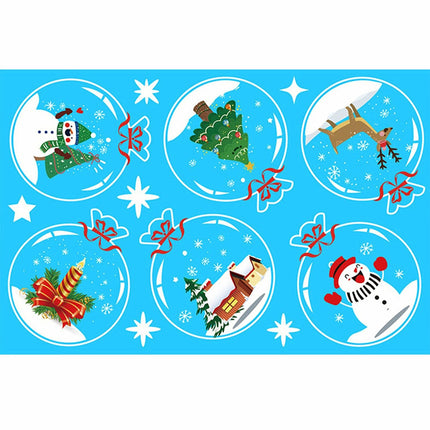 167PCS Christmas Window Clings Sticker 8 Sheets Childrens Decals Snowflake Santa