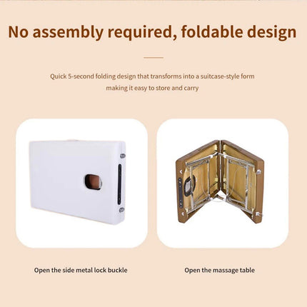 White Portable Folding Massage Table Bed Beauty Acupuncture Spa Chair Adjustable 180cm