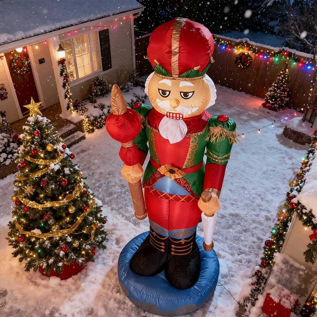 Christmas Inflatable Nutcracker Giant Lighted Interior Decoration Built in Fan