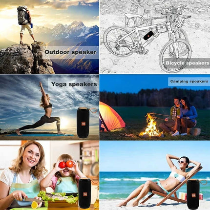 Wireless Bluetooth Speaker Portable Bass Music Waterproof AUX/TF/FM/Radio