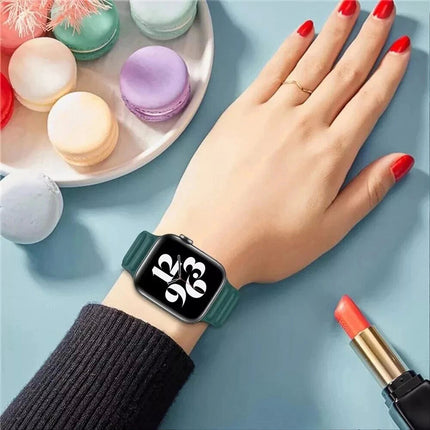 Apple Watch Band  Series 11 46mm SE 3 44mm Ultra 49mm Leather Link Magnetic Strap