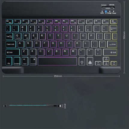 Black Bluetooth Wireless Keyboard Cordless Mouse Backlit Portable For Laptop Desktop