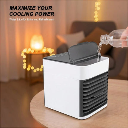 Portable Mini Air Cooler Fan Air Conditioner Cooling Fan Humidifier Desk USB Fan