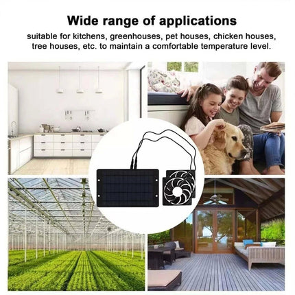 Portable 40W 12V Exhaust Fan Outdoor Solar Panel Powered Ventilator Fan