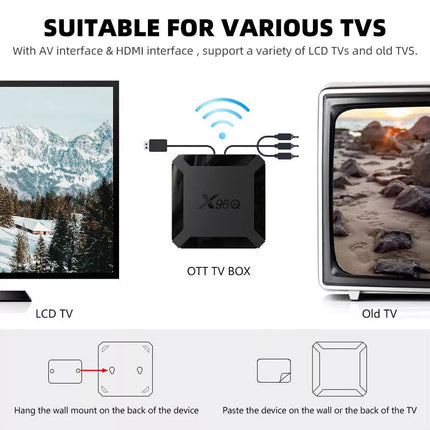 X96Q HD Android 10.0 Smart TV Box UHD 4K WIFI Media Player HDMI 16GB AU PLUG