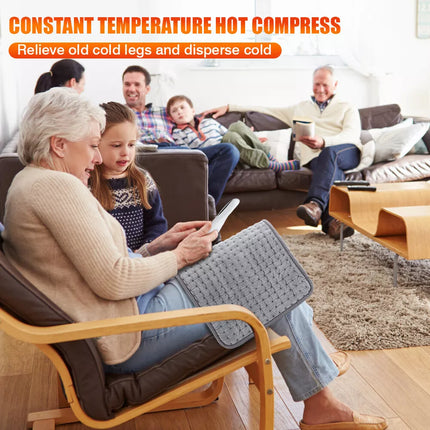 60cm Electric Heat Pad Adjustable Heating Mat Warmer Blanket Back Pain Relief