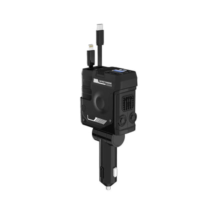 120w 4 IN 1 Retractable Car Fast Charger 2 Cable With USB Type C Port Adapter