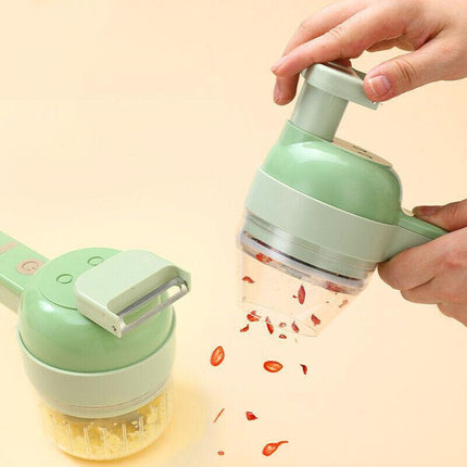 4 in 1 Mini Handheld Electric Vegetable Cutter Wireless Food Chopper Grinder