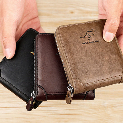 Men's Leather Wallet RFID Blocking Credit ID Card Cash Holder Purse