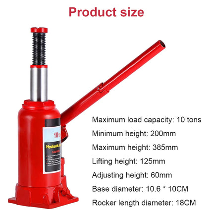 10Ton Hydraulic Bottle Jack HeavyDuty Car Lifter Lifting Repair Tool 4WD Truck