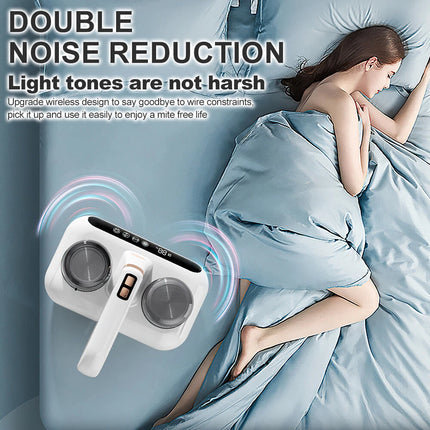10000pa Wireless UV Dust Mite Remover Vacuum Cleaner for Bedding Sofa Mattress White
