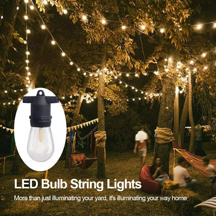 20M Connectable LED Festoon String Lights Xmas Wedding Party Patio Dimmable