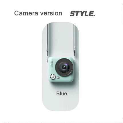 Sky Blue Neck Fan Bladeless Hanging Air Cooler USB Rechargeable Portable Personal