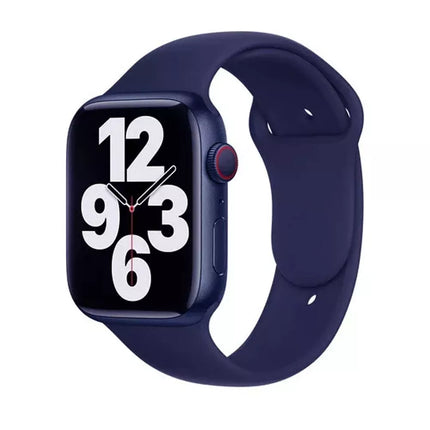 Silicone Sports Band For Apple Watch Series 4-7/SE 38mm 44mm Midnight Blue