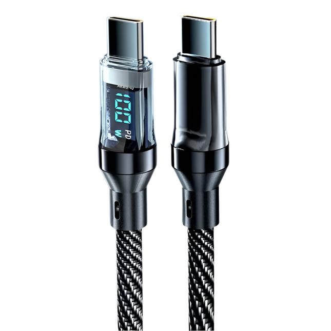 1m Type-C to Type-C Braided 100w Fast Charging Cable Charger Data Au