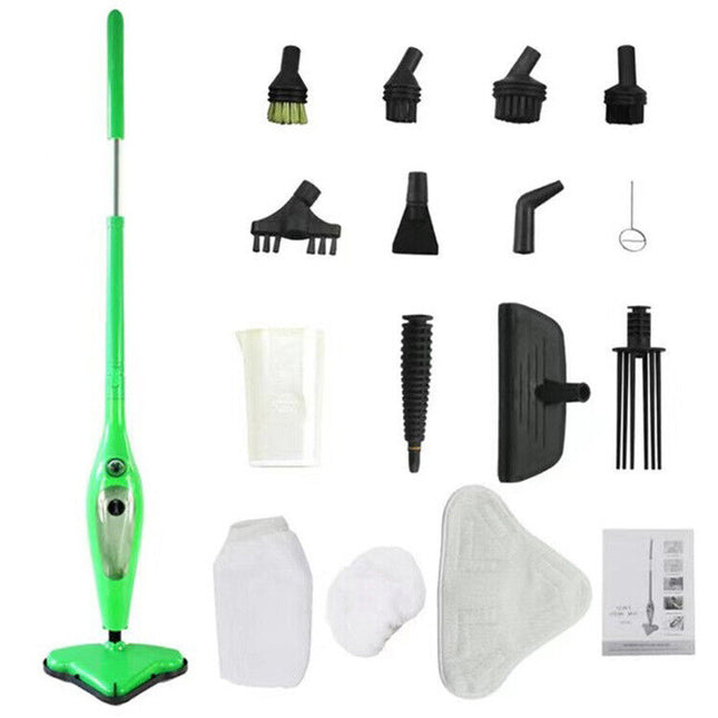 12-IN-1 Handheld Steam Mop Cleaner Carpet Floor Cleaning Steamer 1300W 400ml
