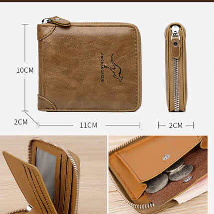 Men's Leather Wallet RFID Blocking Credit ID Card Cash Holder Purse