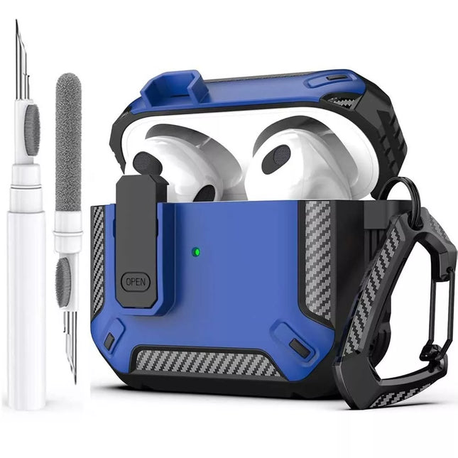 Blue For Apple Airpods 1st / 2nd Case Cover 1st / 2nd Generation Noise Cancellation With Clean Pen