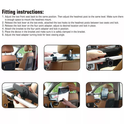 Universal Car Back Seat Holder Headrest Mounting Holder For iPad Tablet 7-11"
