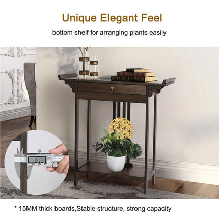 High Polish Narrow Console Table Hallway Table Entry Decor With Storage Drawer