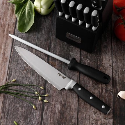 14Pcs Kitchen Knife Set Wooden Block Professional Stainless Steel Chef knife