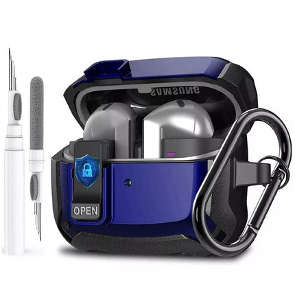 Blue For Samsung Galaxy Buds3 Pro Case Buds 3 FE Skin Cover with Cleaning Pen Kit