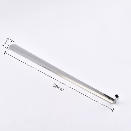 58cm Long Handle Shoehorn Stainless Steel Shoe Horn Lifter Tool