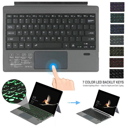 Bluetooth Keyboard Backlit Wireless Touchpad For Microsoft Surface Pro 3/4/5/6/7