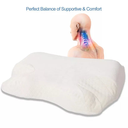 Contour Sleep Therapy Memory Foam Pillow Side Sleepers Removable Cover